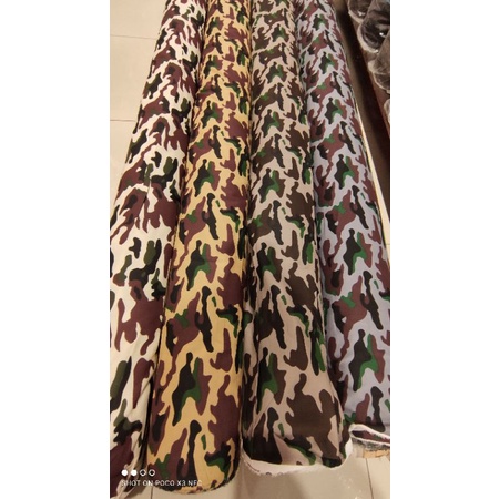 Kain Katun Stretch Melar Motif Army Militer