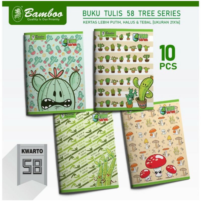 

Buku Tulis buku Bamboo isi 58 Lembar