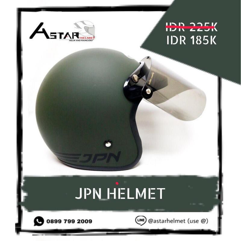 Helm Bogo Jpn Army Doff Kaca Datar Cembung Shopee Indonesia