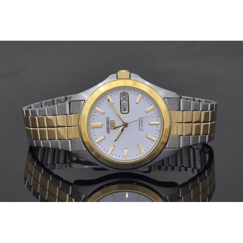 Seiko 5 SNKK94K1 Automatic Two-tone Bracelet - Jam Tangan Pria SNKK94