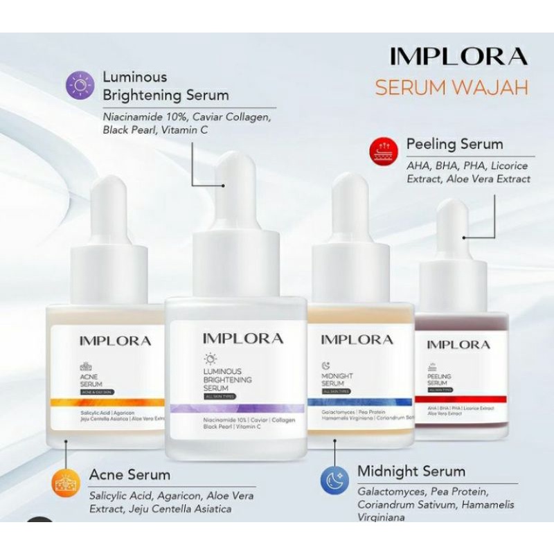 IMPLORA SERUM WAJAH SERUM WAJAH IMPLORA ORIGINAL BPOM