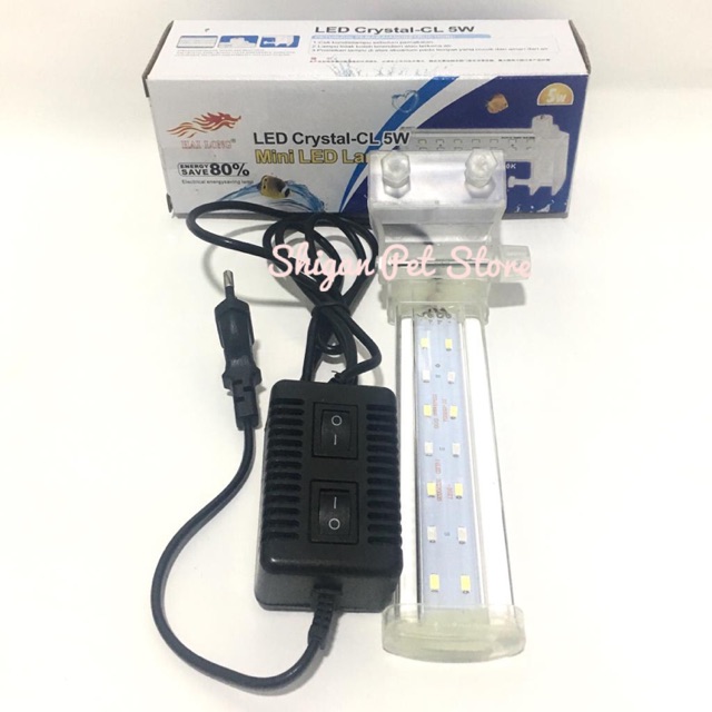 Hai Long Led Crystal Cl 5w Lampu Jepit Aquarium Aquascape 5 Watt