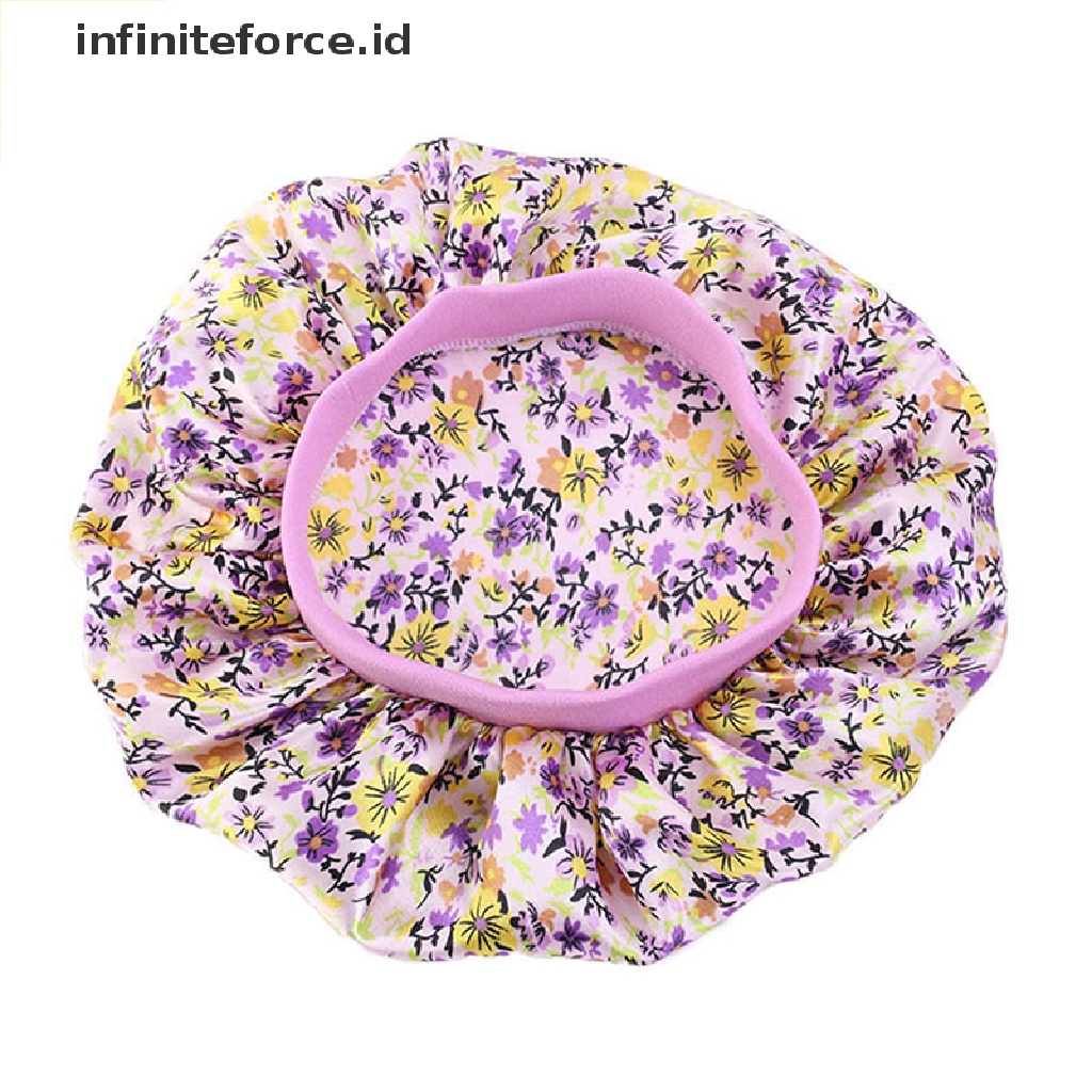 Infiniteforce.id Topi Bonnet Satin Lembut Bayi Perempuan Aksen Bunga