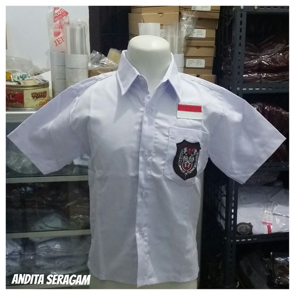 Kemeja/Baju Pendek seragam SD putih Bahan Oxford Seragam Sekolah