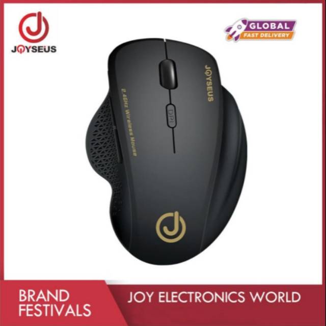 JOYSEUS Wireless Mouse 1600DPI USB Computer 2.4GHz Mouse -J6