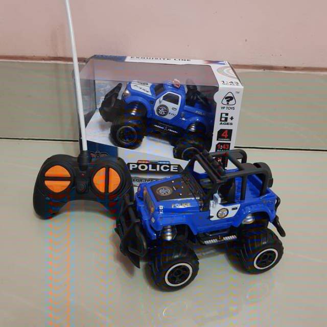 Jual MOBIL REMOTE CONTROL JEEP POLISI RC CAR MINI JEEP POLISI