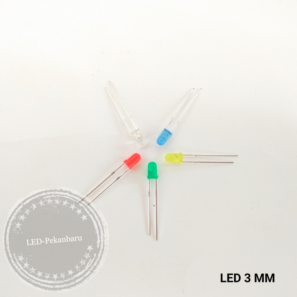 LED DIODE 3MM DIFFUSED GREEN ROUND HAT / WARNA HIJAU DIODA