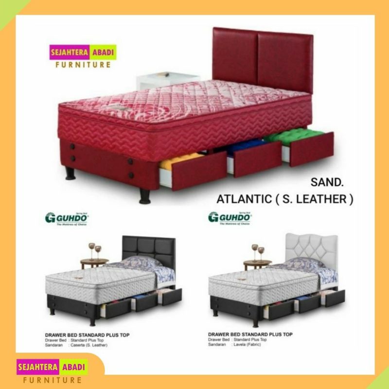 guhdo springbed drawer bed, boxy, maxy bed new prima standart series full set