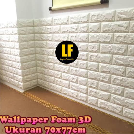 AA Wallpaper Dinding Bata 3D Foam 70cm x 77cm Premium Wallpaper Tebal 3MM ALL