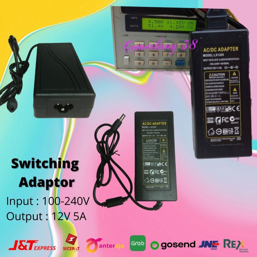 Jual Switching Adaptor Switching Power Supply Plastik 12V 5A Shopee Indonesia