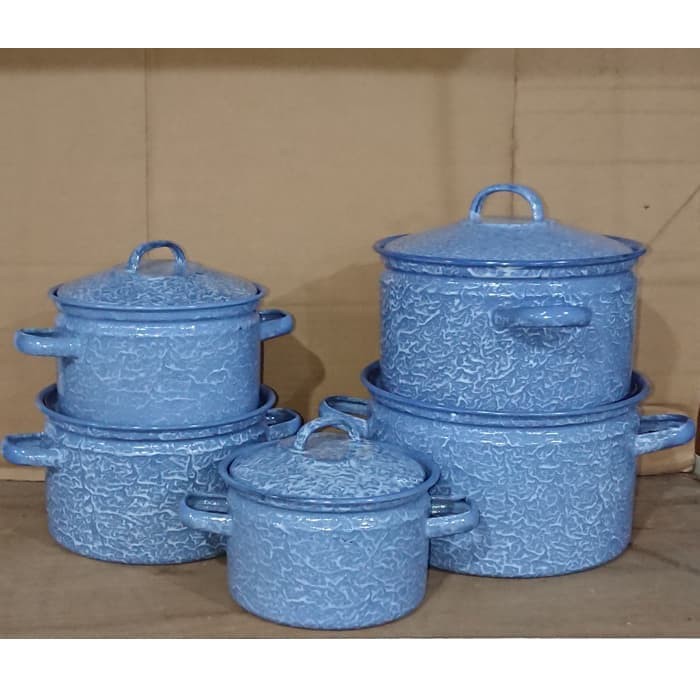 Panci Gaspan Set HM 16-24 Blirik Batik Timbangan Kedaung Antik Klasik