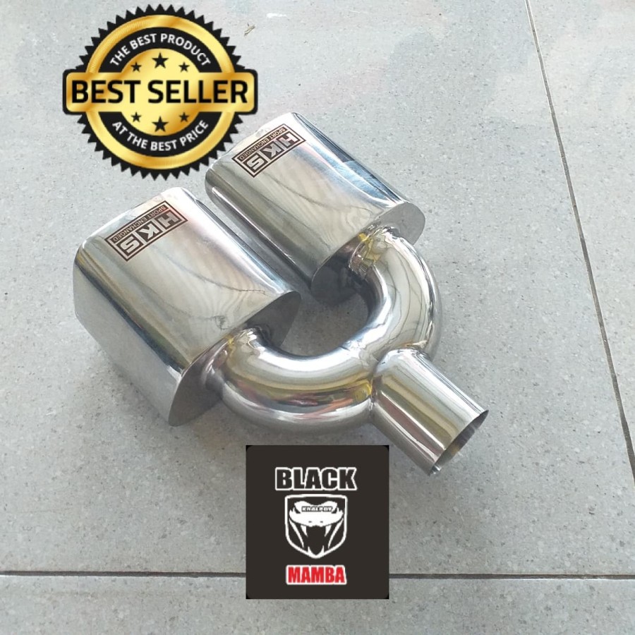 Tile Pipe Buntut Knalpot Mobil HKS Remus Cabang Muffler Lubang Kotak