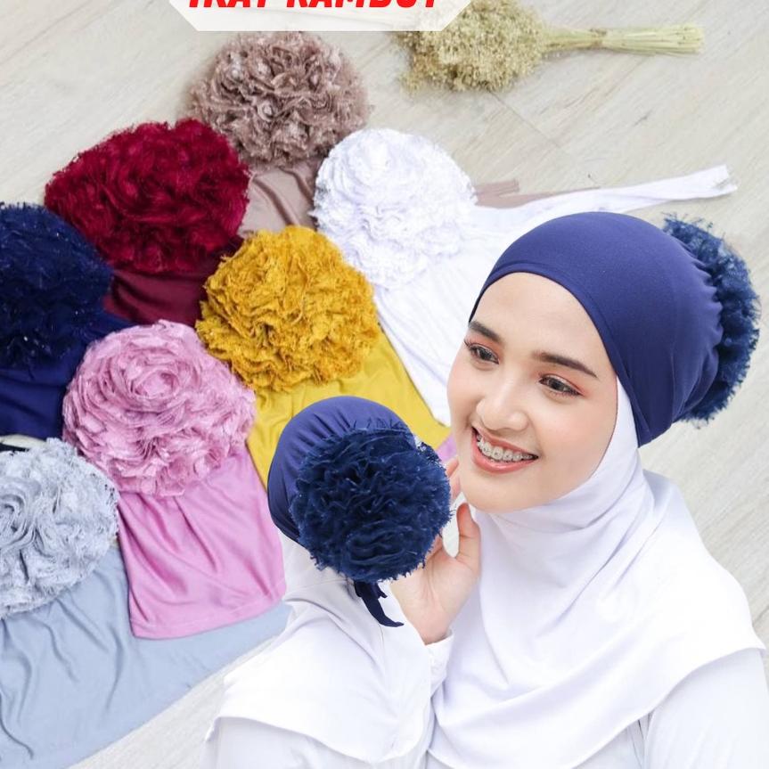 CIPUT TURKI SANGGUL CEPOL BUNGA NINJA DALAMAN JILBAB BANDANA BAHAN HALUS LEMBUT VIRAL ARTIS