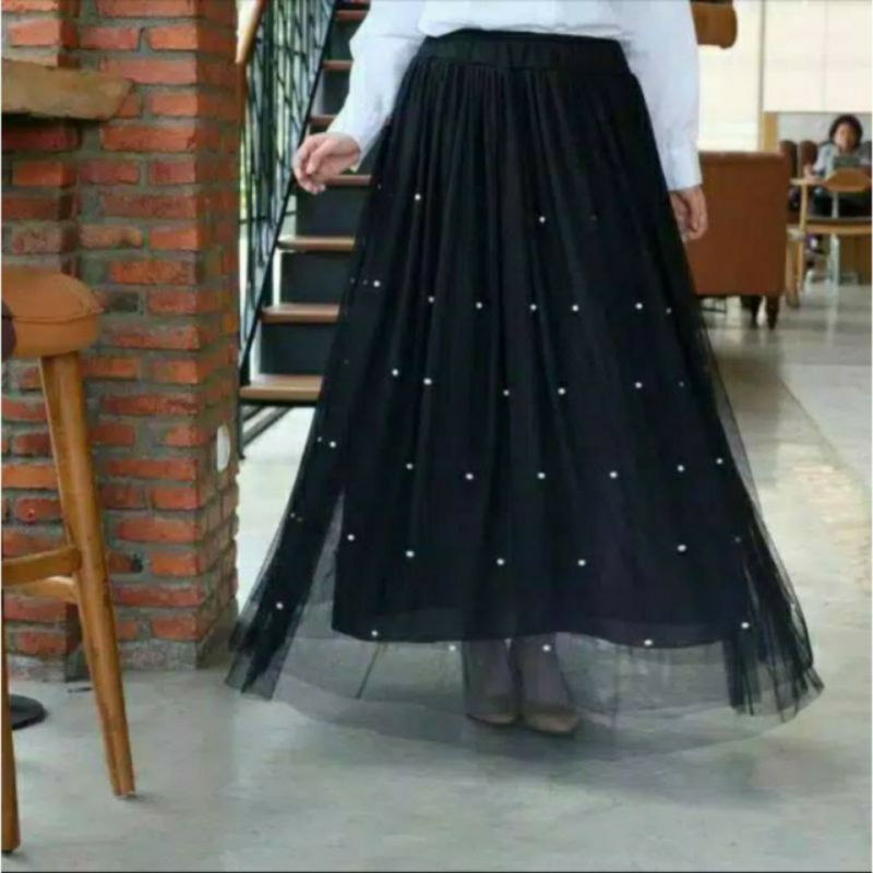 Rok Tutu Anak tanggung Motif Mutiara | maxi skirt pearl