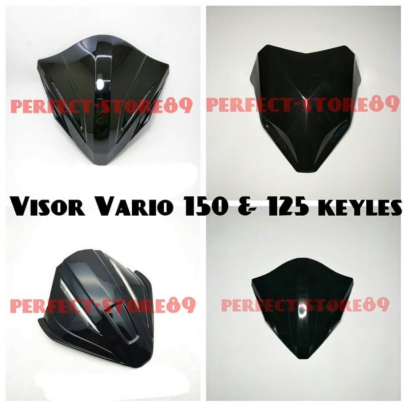 Visor Vario 150 & 125 Led Keyless 2018 - 2020 Hitam