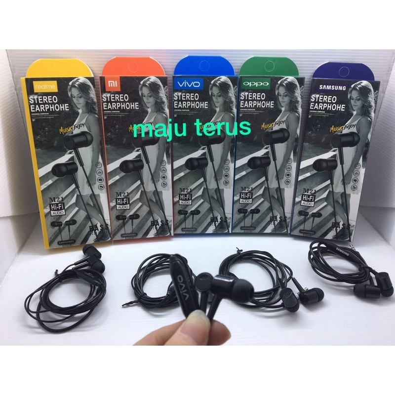 Headset Brand M29 Dan M21 handsfree universal jack 3,5mm