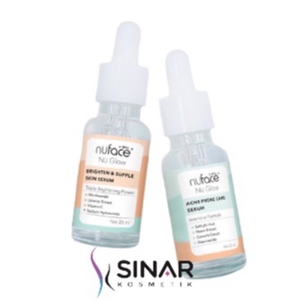 ✦SINAR✦ Nuface Nu Glow Face Serum 20ml | Acne Serum - Brightening Serum - Peeling Serum - Vitamin C Serum - Hydra Lock Serum