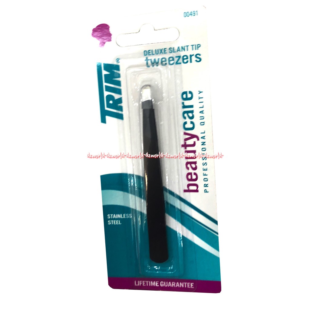 Trim Tweezers Deluxe Slant Tip Beauty Care Pingset Trim Black Pinset