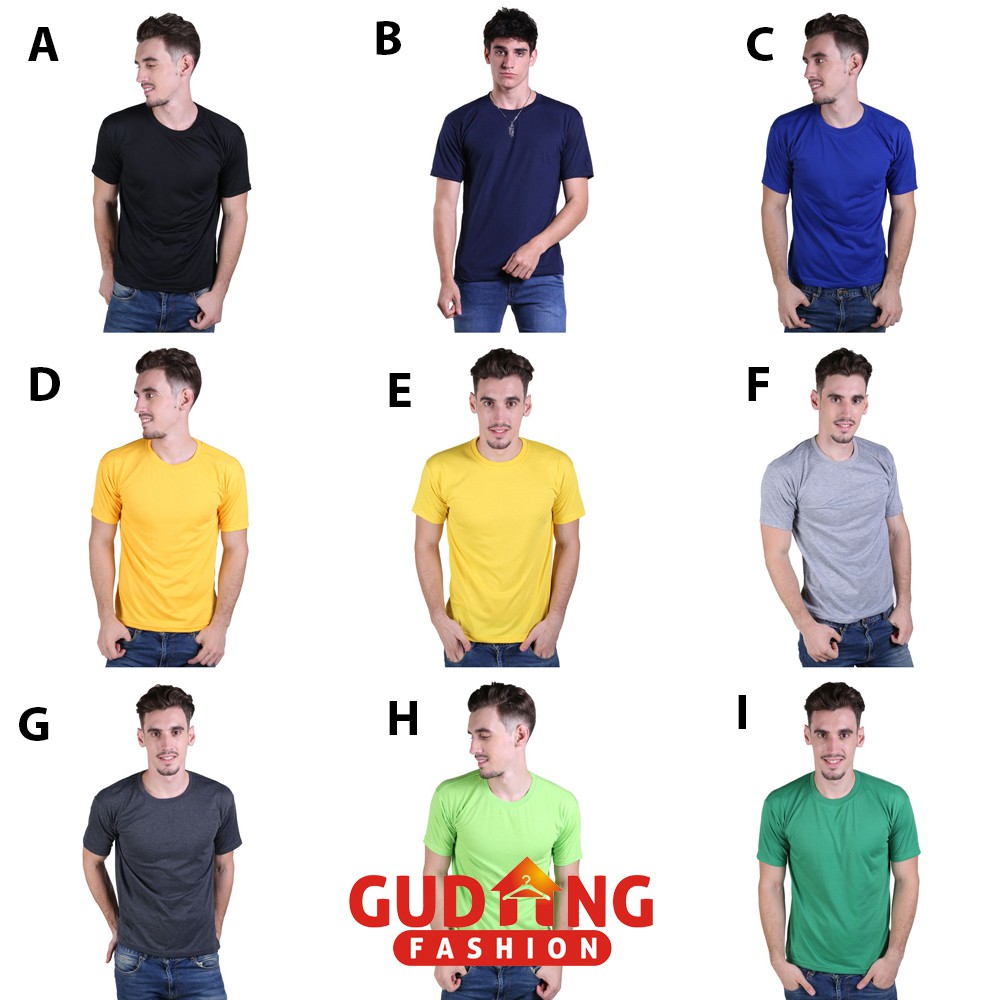 Kaos Pria Lengan Pendek Casual Simple Polos - Banyak Pilihan Warna PLS (COMB)