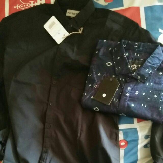 Credomenstore Kemeja Batik Navy / Kemeja Batik Pria Lengan Panjang / Baju Batik Cowok