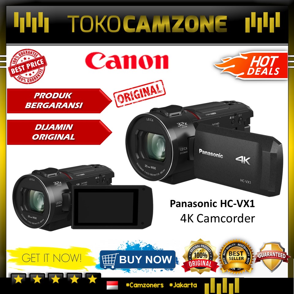 Jual Panasonic HC-VX1 4K HD Camcorder Garansi Resmi | Shopee Indonesia