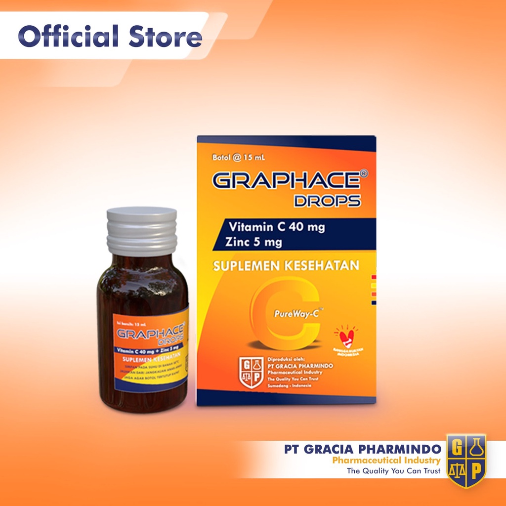 Graphace Drop - Vitamin C PureWay-C + Zinc - Bantu Jaga Daya Tahan Tubuh Anak