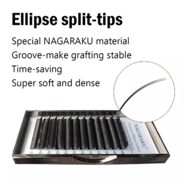 NAGARAKU Ellipse elipse Premium Lashes Single size (LEMBUT) D 0.15 0.20