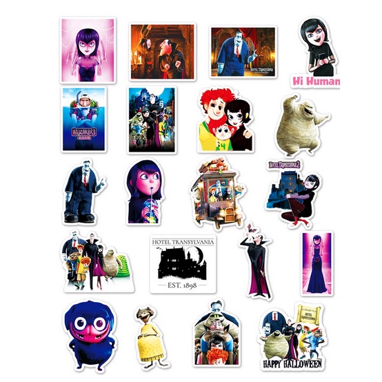 A21 STICKER 10PCS (HOTEL TRANSYLVANIA) anti air notebook scrapbook label tempel motif kartun superhero super hero unik lucu atk alat tulis kantor murah viral termurah kartun komputer leptop handphone hp smartphone koper laptop tembok kulkas disney anime