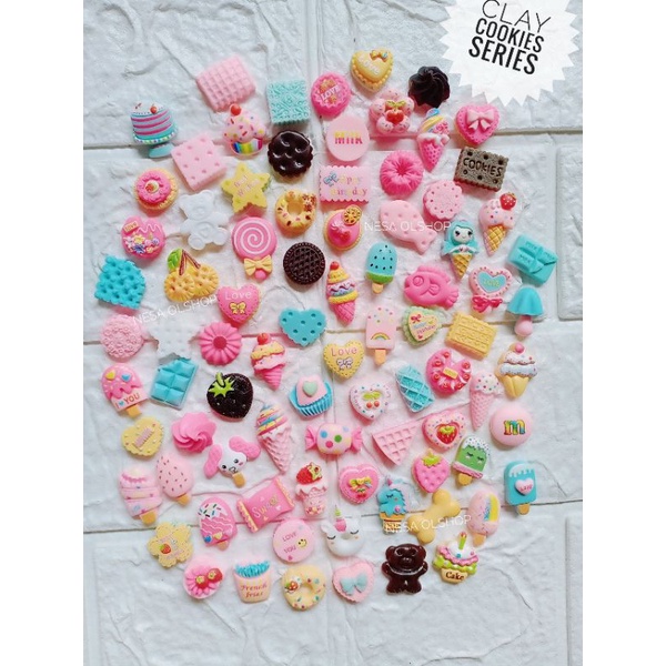 100pcs clay karakter resin