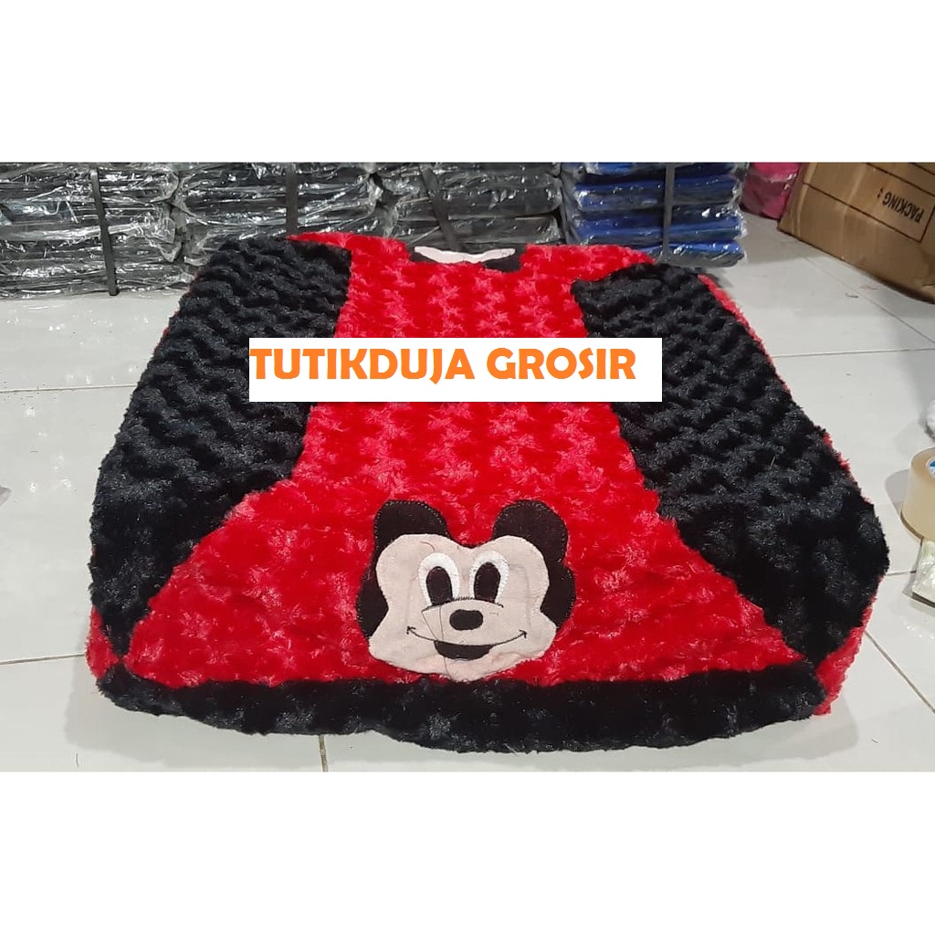 SARUNG TUDUNG SAJI KOTAK / BULAT KARAKTER BORDIR JUMBO