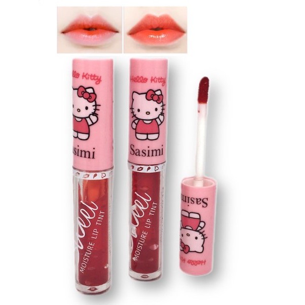 Termurah !! Liptint Sasimi HELLO KITTY Original / Lip Gloss Sasimi HELLO KITTY / Lipstik Lipcream Lip Tint Liptin HELLO KITTY / Liptint Korea Pemerah Bibir Pelembab Bibir Pink Alami / Liptint Anak Sekolah Liptint Tahan Lama Anti Air Waterproof ORIGINAL