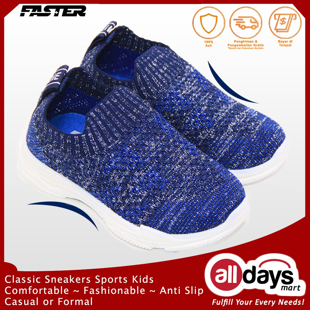 Faster Sepatu Sport Sneaker Anak Unisex 1807-1822 Size 32-37