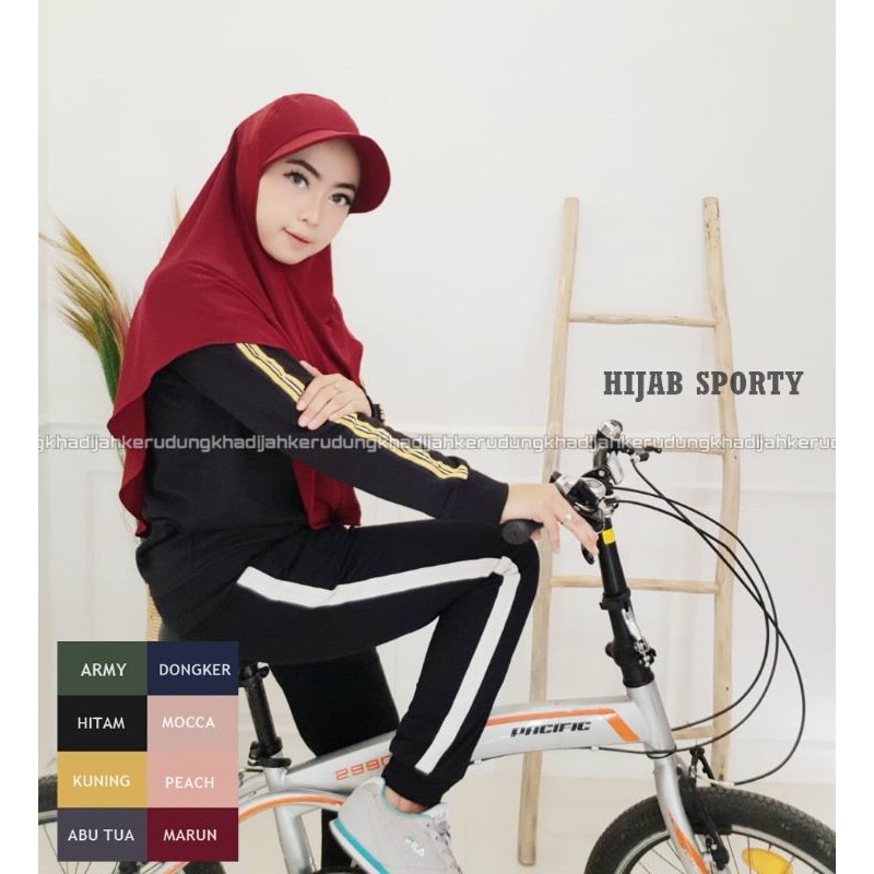 HNS - kerudung gowes / hijab sporty / hijab topi