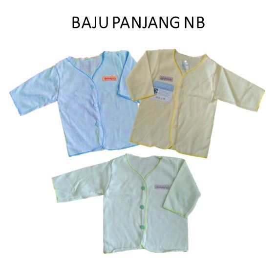 BOBOKO Baju bayi newborn 0-6 Bulan Warna Polos Bahan Katun-BELLASHOP