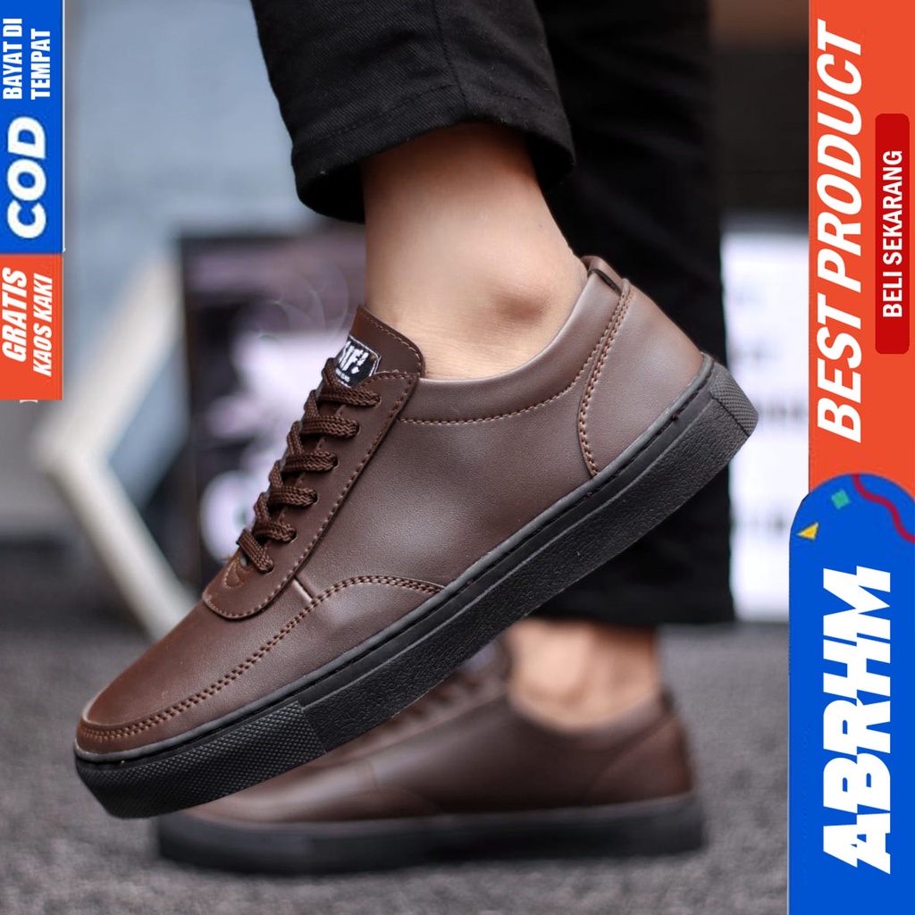 Abrhm Rover - Sepatu Formal Pantofel Pria Kerja Hitam