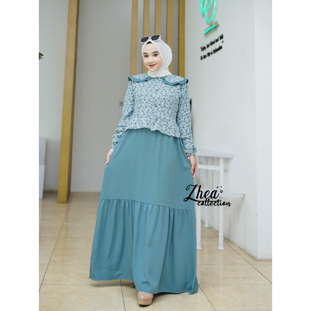 Set Blezer Gamis Rayon Kekinian / Gamis Rayon Polos blazer