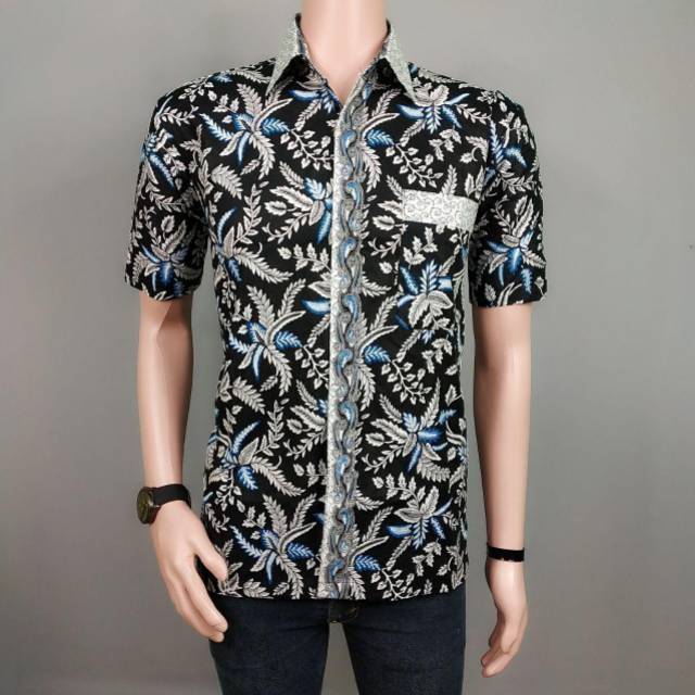 Couple batik sragam Motif blarak biru