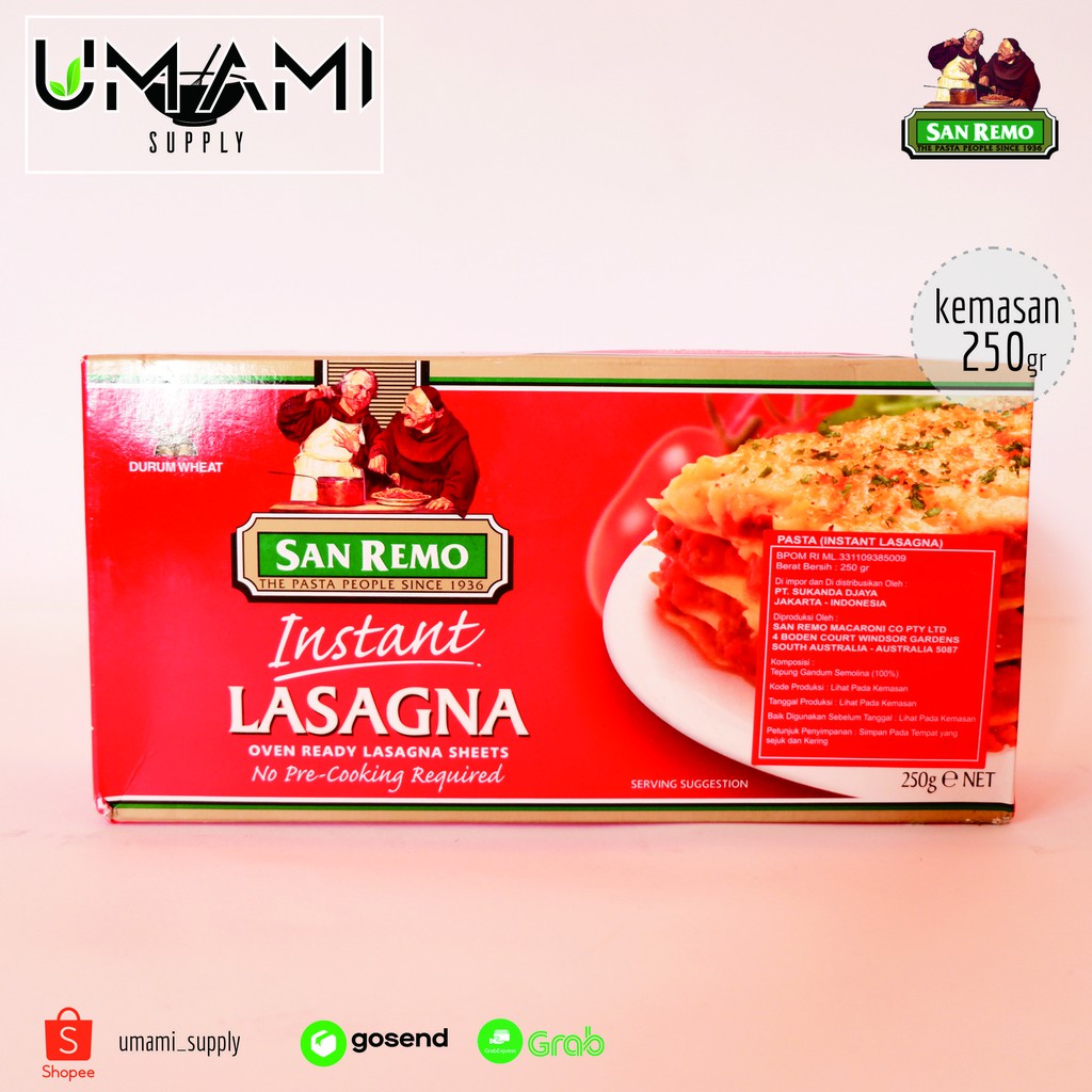 

Sanremo - Instant Lasagna - 250gr
