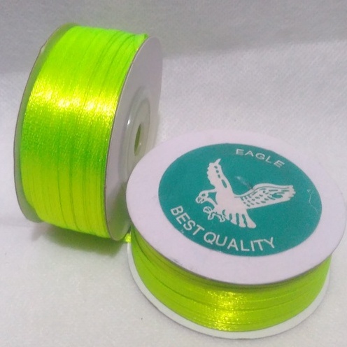 

Pita Satin Hijau Stabilo Ukuran 1/8inch Per Roll