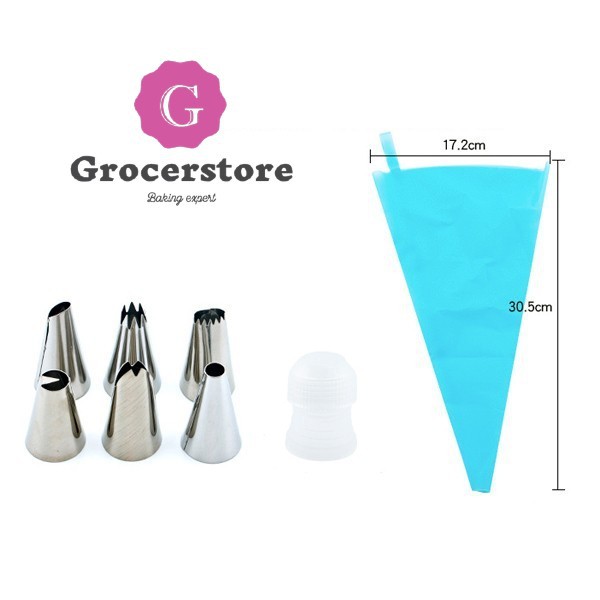 Spuit Piping Set / Piping Set / Spuit Kue Set isi 6 spuit