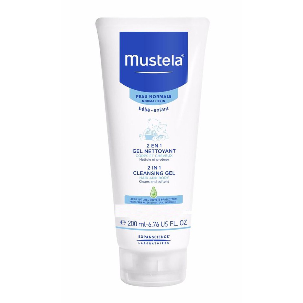 MUSTELA 2 IN 1 CLEANSING GEL HAIR AND BODY