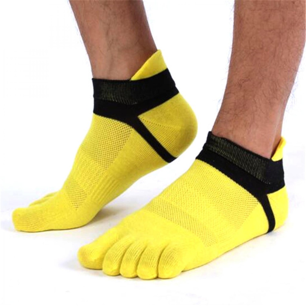 Kaos Kaki Lima Jari Nyaman Unisex Five Toe Socks Lembut Kaoskaki Olahraga Tahan Lama Kaus Kaki Murah
