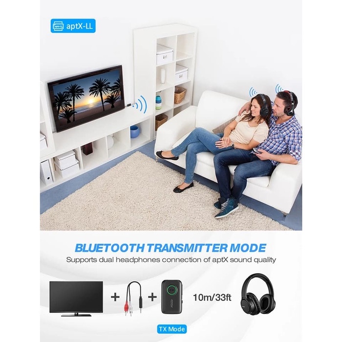 Mpow Bluetooth Receiver Transmitter 2 In 1 Bluetooth 5.0 Aptx HD