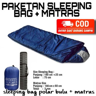 PAKET HEMAT SLEEPING BAG SUMMIT SERIES POLAR BULU + MATRAS