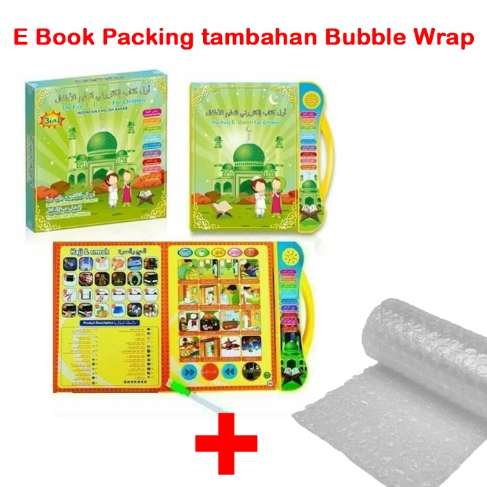 Buku Anak Buku Pintar Elektronik Untuk Anak E Book Muslim 4 Bahasa Mainan Edukasi Kado Ultah K29G-Ebook + Bublewrap