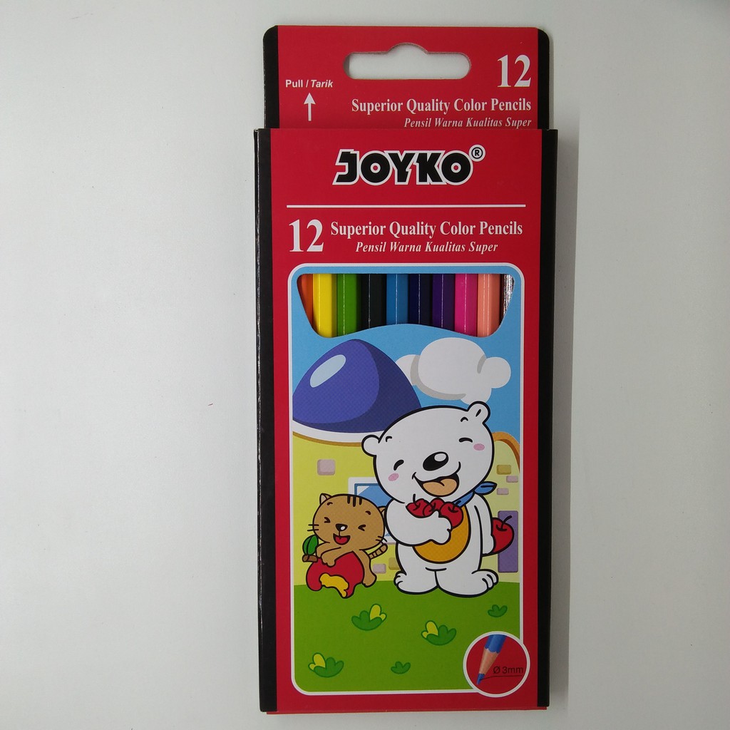 

[SET] PENSIL WARNA JOYKO CP-12PB COLOR PENCILS 12 WARNA PENSIL GAMBAR*