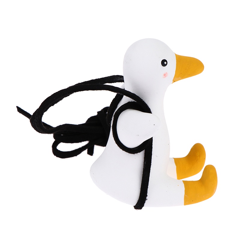 【Theredsunrisesiwy.id】Cute Little Duck Car Pendant Decoration Duck Swing Auto Rearview Mirror Pendant