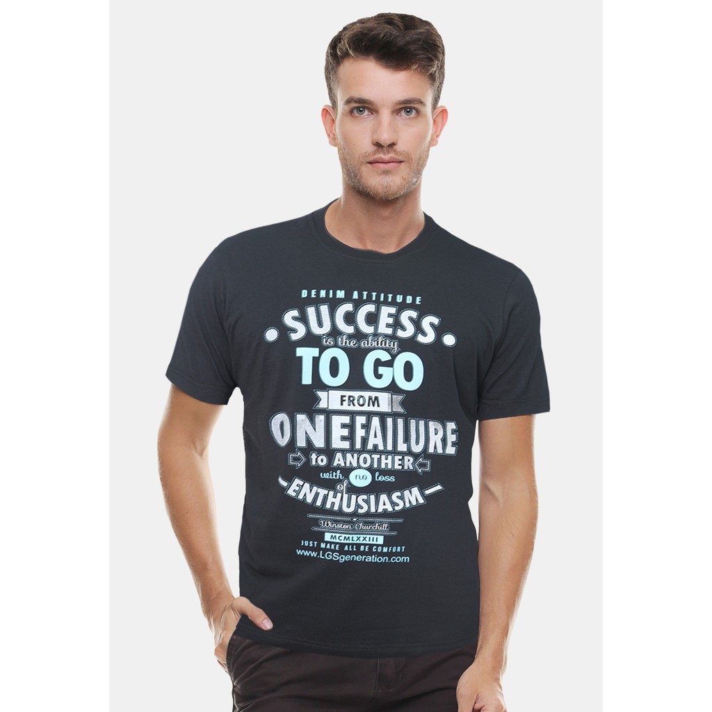 LGS - Kaos Youth - Success - Hitam - Slim Fit - GTS.870.P013.33.C
