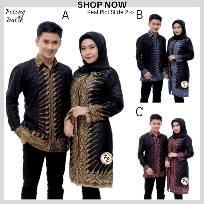 BAJU BATIK COUPLE COUPEL TUNIK PASANGAN KAPELAN TUNIC BAJU BATIK COUPLE COUPEL TUNIK PASANGAN KAPELAN TUNIC