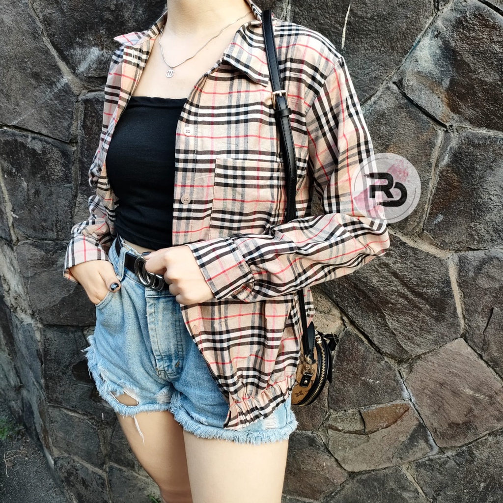 BEFAST - ZRD Kemeja Wanita YAOSHI / KEM MILKY - RUMI OUTER / milly outer / Kemeja Wanita Kantor / Kemeja Motif Kotak-Kotak / Kemeja Kekinian